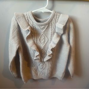 Grey Ruffled Toddler Sweater • George